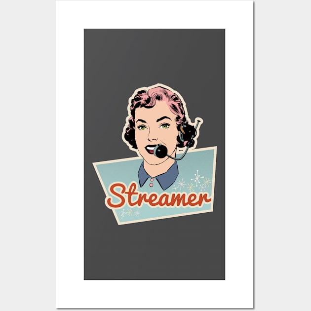 Streamer Retro Wall Art by Silurostudio